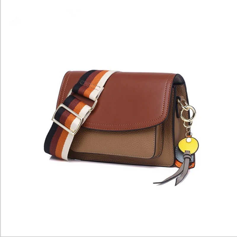 Koop Echt Leer Vrouwen Schoudertassen Luxe Ontwerpers 2019 Dames Messenger Bag Crossbody Tassen Voor Vrouwen Met Brede Schouderriem
