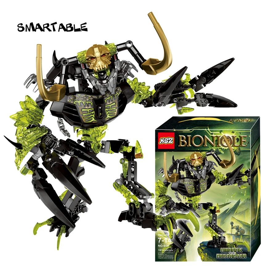 

Smartable BIONICLE 191pcs Umarak Destroyer figures 614 Building Block toys Compatible All Brands 71316 BIONICLE Christmas Gift