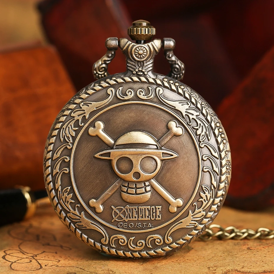Men's Japan Cartoon Anime One Piece Pocket Watch Fashion Men Women Necklace Chain Vintage Steampunk Fob Watch Drop Free Shipping 2017 2018 Best Gifts (2)