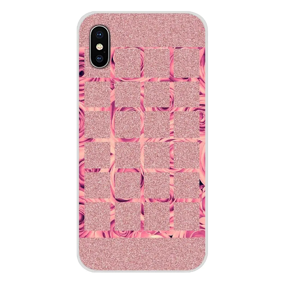 Аксессуары чехлы для телефонов золотистые розовые блестящие Apple iPhone X XR XS MAX 4 4S 5 5S