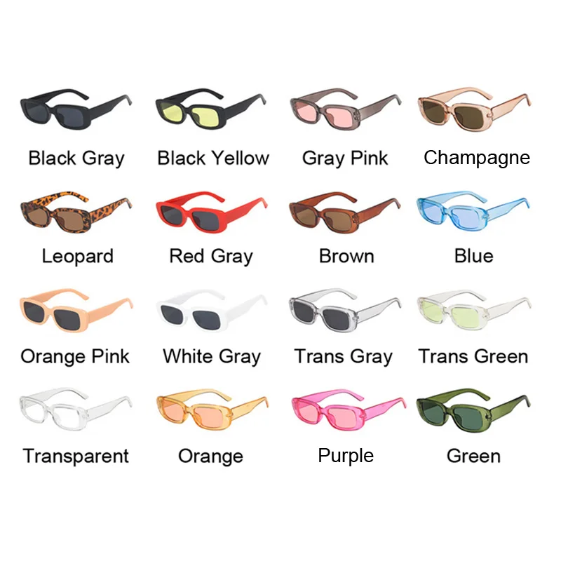 Square Sunglasses Woman Fashion 2022 Vintage Black Shades Sun Glasses Brand Designer Rectangle Mirror Small Frame Oculos_voghion.com