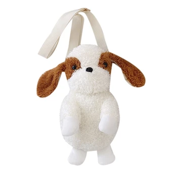

Cute Dog Ie Cartoon Mobile Phone Bag Female Student Plush Doll Bag Fashion Coinpurse Wallet INS Fashion Messenger Bag
