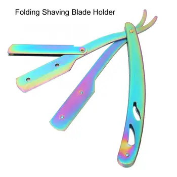 

Manual Shaving Blade Holder Folding Beard Eyebrow Shaving Knife Rack Shaving Straight razor Holder a