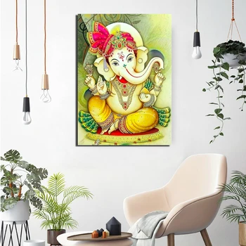 

Lord Ganesha Canvas Painting Print Living Room Home Decoration Modern Wall Art Oil Painting Posters Picture Art