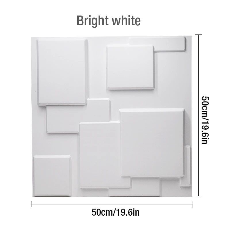 4 шт./партия 50x50 см 3D настенные панели 3D настенные наклейки домашний Декор Гостиная/кухня/настенные панели для дома современный домашний декор настенная ткань - Цвет: Bright white