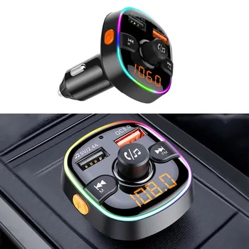 

12V~24V Wireless Bluetooth 5.0 FM Transmitter MP3 Radio Adapter QC 3.0 Car USB Charger Car Replacement Accessories