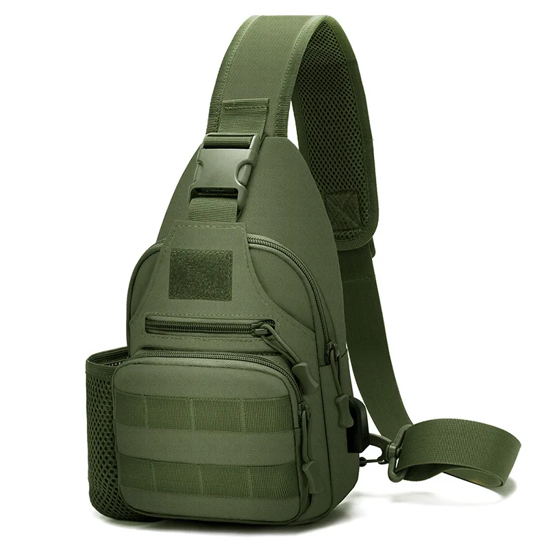 green 600D уличная Водонепроницаемая тактическая сумка через плечо USB Военная армейская походная сумка рюкзак для походов походные дорожные Трекинговые сумки - Цвет: green