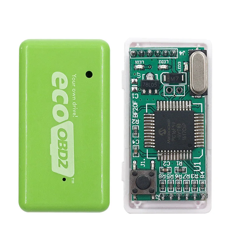 50 шт./лот двойной PCB EcoOBD2 чип тюнинг коробка для Автомобили, работающие на бензине Eco OBD Plug Drive ниже топлива и меньшего излучения