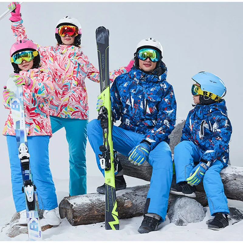 

Children Ski Jacket and Pant Winter Warm Skiing Suit Windproof Outdoor Kids Clothing Set Kids Snow Sets for Boys Girls Snowsuit