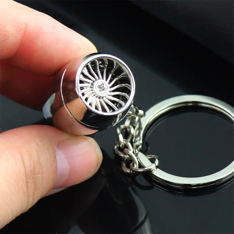MiFaViPa Fashion Keyring Airplane Turbine Keychain Metal Engine Metal Accessory Areoengine Turbo Key Chains for Aviatior Lovers (1)