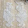 1 Piece 27*13cm Pretty Car-bone Wedding Dress Applique DIY Bridal Hair Accessories Lace Patch Lace Flower Applique ► Photo 1/6