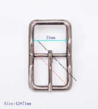 

71X42 MM (31MM) Men Heavy Strong Antique Silver Vintage Center Bar Pin Prong Leather Belt Buckle Fits 30mm leather strap