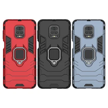 

50pcs Magnet Suction Armor Hard Case Kickstand Cover Shockproof with Stand For Xiaomi Redmi Note 9 Pro Max 9S 8 8A 8T 7 7A K30