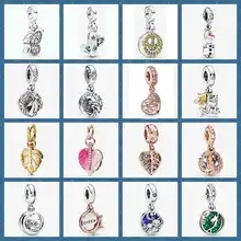 PDB DZ 33,, 925 пробы, серебро, осень, 1:1, Очаровательное ожерелье, подвеска, подходит для DIY браслета, женское ювелирное изделие, подарок