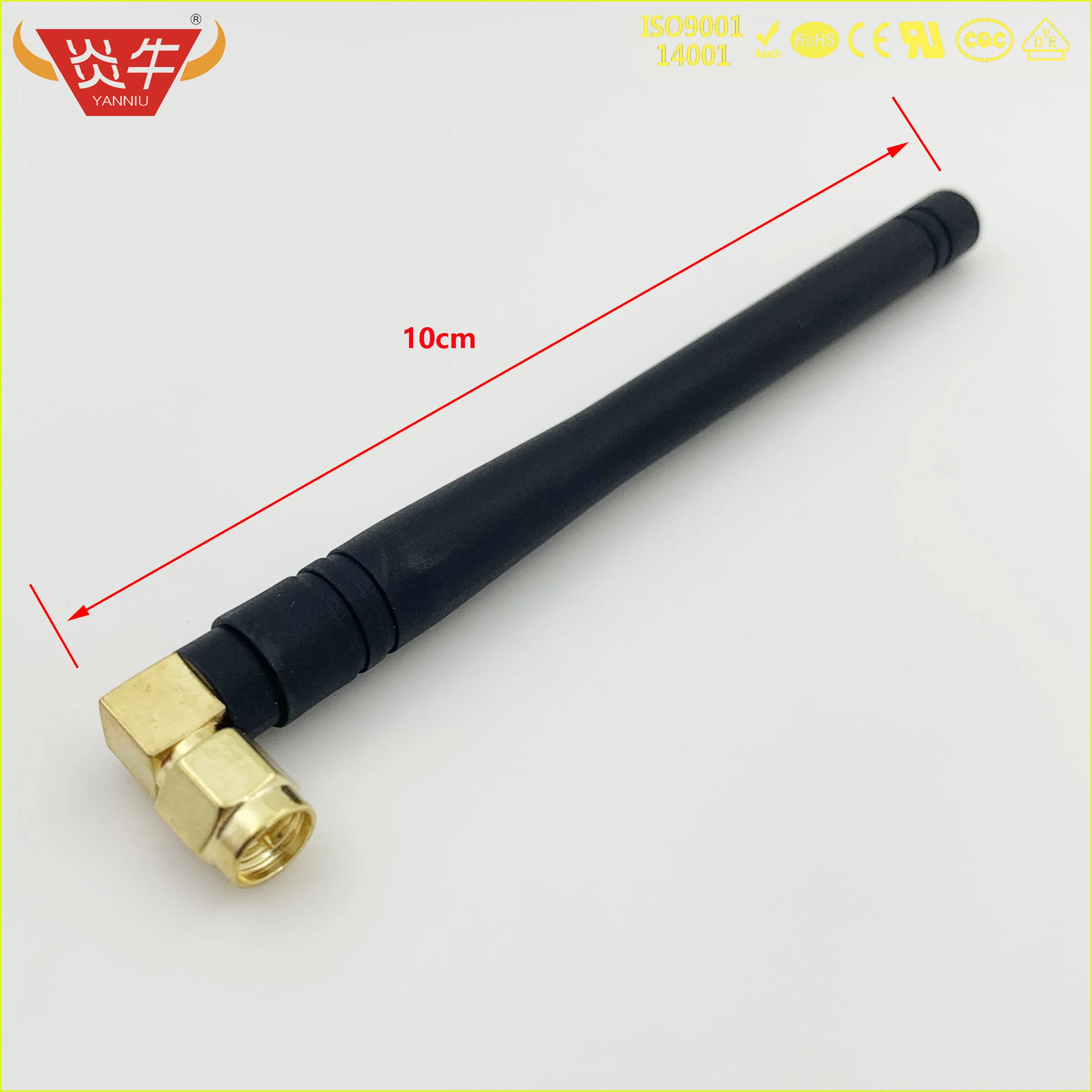 

L shape Antenna GPRS DTU GSM 2G 3G 4G 2.4G wifi SMA interface BNC 10cm