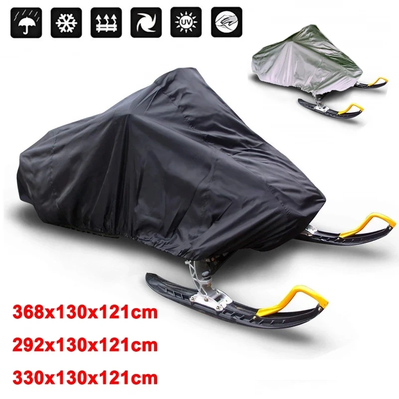 

Multiple size Snowmobile Cover Waterproof Dust Trailerable Sled Cover Storage Anti-UV All-Purpose Cover Winter Motorcyle Outdoor