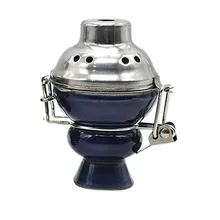 Керамическая Мини-чаша для дыма, чаша для кальяна, цветная глазурованная керамика, с металлическим ветрозащитным покрытием