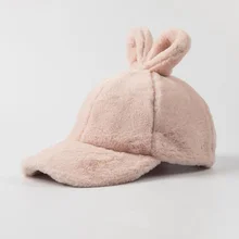 Зимняя модная Женская бейсбольная кепка с заячьими ушками из искусственного меха, Спортивная Кепка для гольфа, Женская утолщенная теплая Кепка s