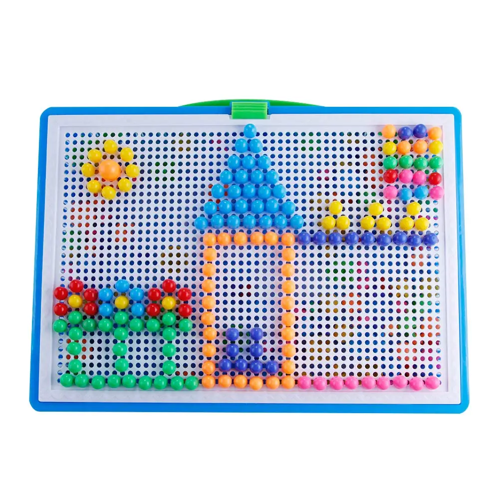 Обучающая игрушка-головоломка с разноцветными кнопками, 3D головоломка, детские развивающие креативные игрушки, детские игрушки, завинчивающиеся блоки, здание, занятая доска - Цвет: WJ3091A