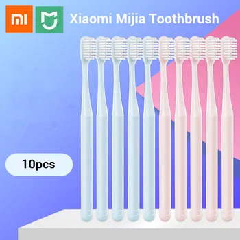 

Xiaomi Mijia 10PCS Toothbrush Manual Soft Superfine Round Brush Deep Cleaning Tartar Tooth Brush For Family