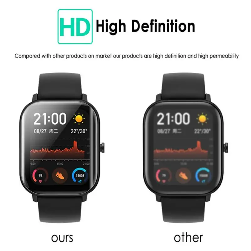 Soft TPU Clear Screen Protector Guard For Xiaomi Huami Amazfit Bip GTS BIP Lite Smart Watch Protective Film Full Cover