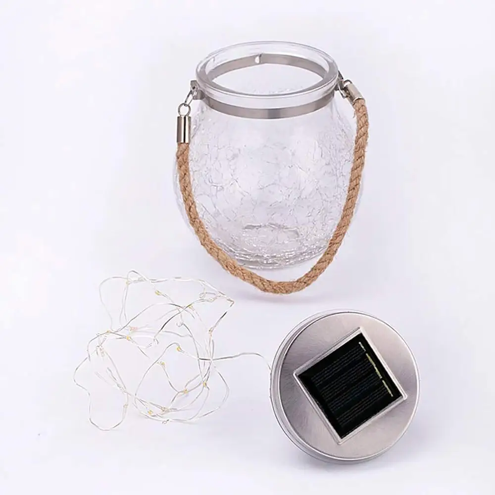 Светодиодный Сказочный светильник на солнечной батарее Mason Jar светильник s для наружного Патио вечерние свадебные садовые украшения для двора светодиодный лампы