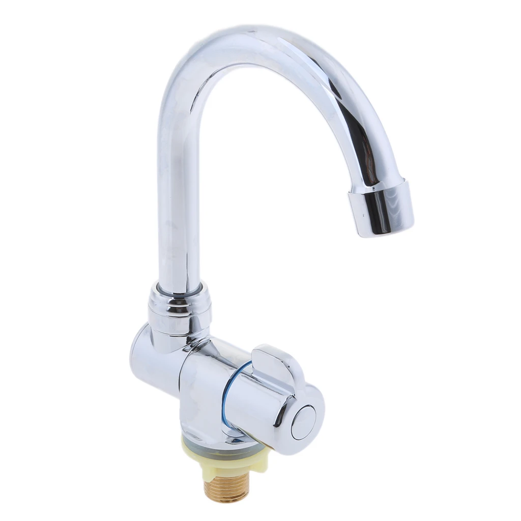 RV Marine Single Cold Tap Sink Water Kitchen 360 Degrees Swivel Spout Wash Faucet #006