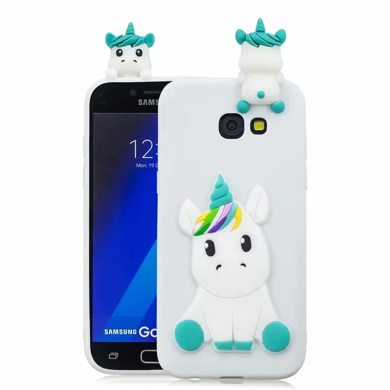 3D силиконовый чехол Kawaii панда Единорог для Samsung Galaxy J7 J5 J3 2016 A7 A3 A5 2017 Funda Etui женщин и