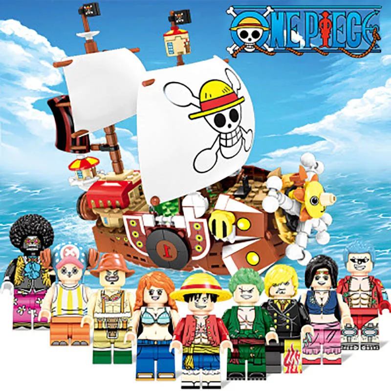 432pcs One PiecesThousand Sunny Pirate Ship Model Figures Building blocks 