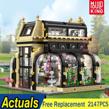 

16019 MOC Creator Expert Botanical Garden Bricks with Led Light City Street Series Model Version View Building Blocks Kids Toys