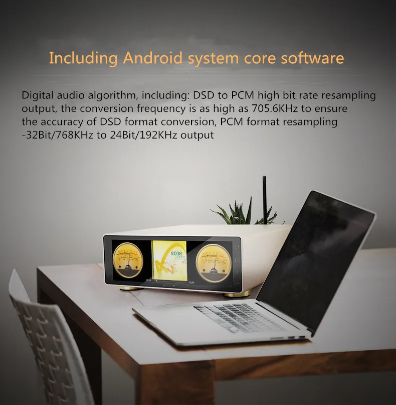 JF MX-PRO Audio Digital Turntable Android Desktop Player Network WiFi ...