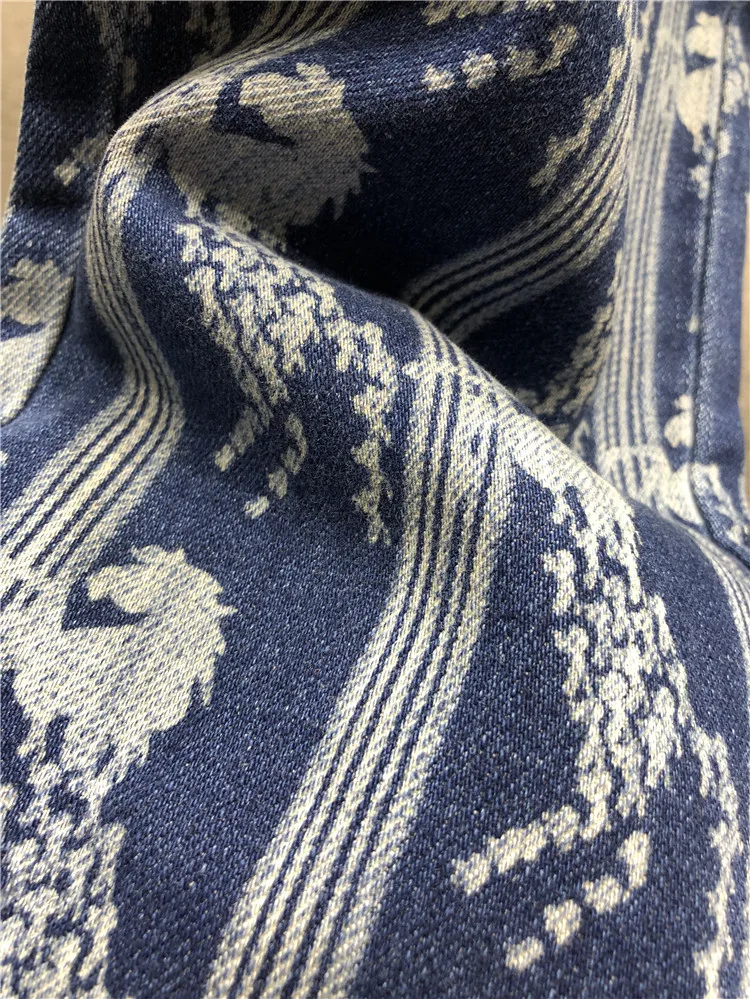 Autumn New Fashion Temperament Printing Design women Jeans Cotton Tall Waist Straight Loose Nine Minutes Of Jeans Woman 2020