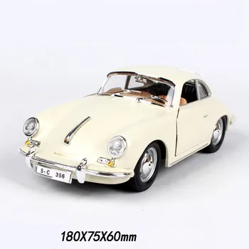

Bburago 1:24 Simulation Diecast Classic Car Model Toy For Porscheda 1961 356 With Steering Wheel Control Front Wheel Steering