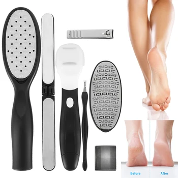 

7 in 1 Professional Foot Care Kit Pedicure Tools Set Stainless Steel Foot Rasp Foot Dead Skin Remover Clean Toenail Care Kit