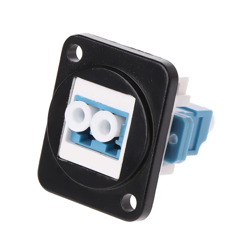 

RJ45 D-Type LC Optical Fiber Straight Connector Chassis Panel Mounting Socket Holder Extension Module Jack-Modular CAT5E C26