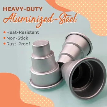 

Mini Three-tiered Cake Pan Pudding Mold Muffin Decorating Mould Tools Baking Moulds Kitchen Dessert Cake Decorating Tools
