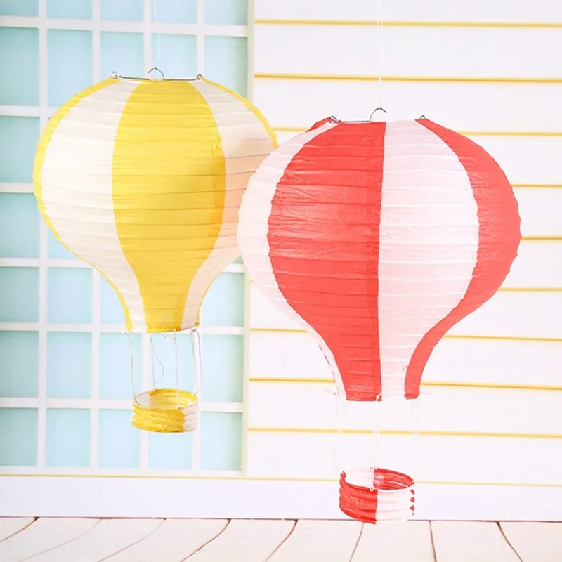 

30cm Hot Air Balloon Paper Lantern Ceiling Light Shade Bedroom Fun Lamp Decor Lantern Decorations For Parties
