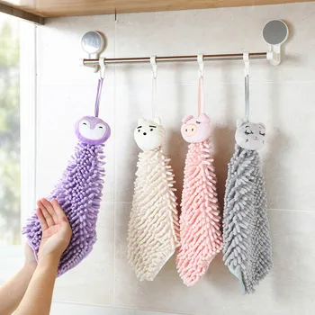 

1pc Kitchen Chenille Hand Towel Microfiber Cloth Quick-Dry Wash Cloth Cleaning Rag Dish Towel Soft Washcloth Kitchen Accessorie