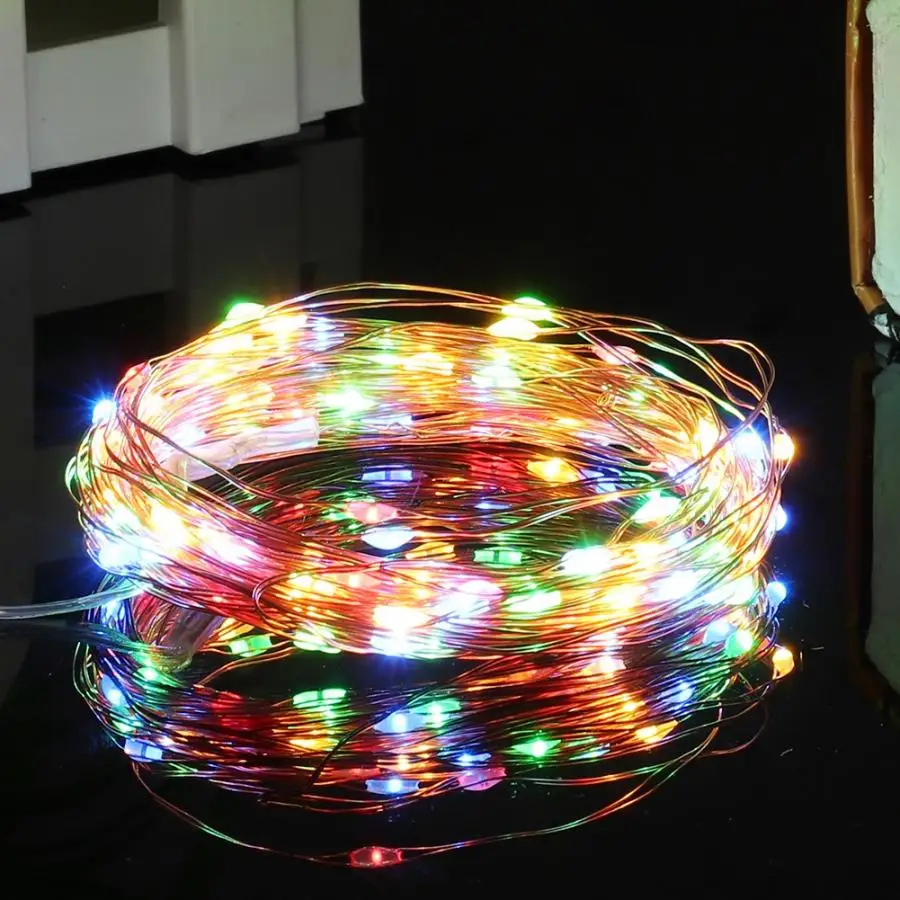 

Outdoor 20M 200 LED Solar Powered Copper String Lights Garden Decoration Lamp led lights chain