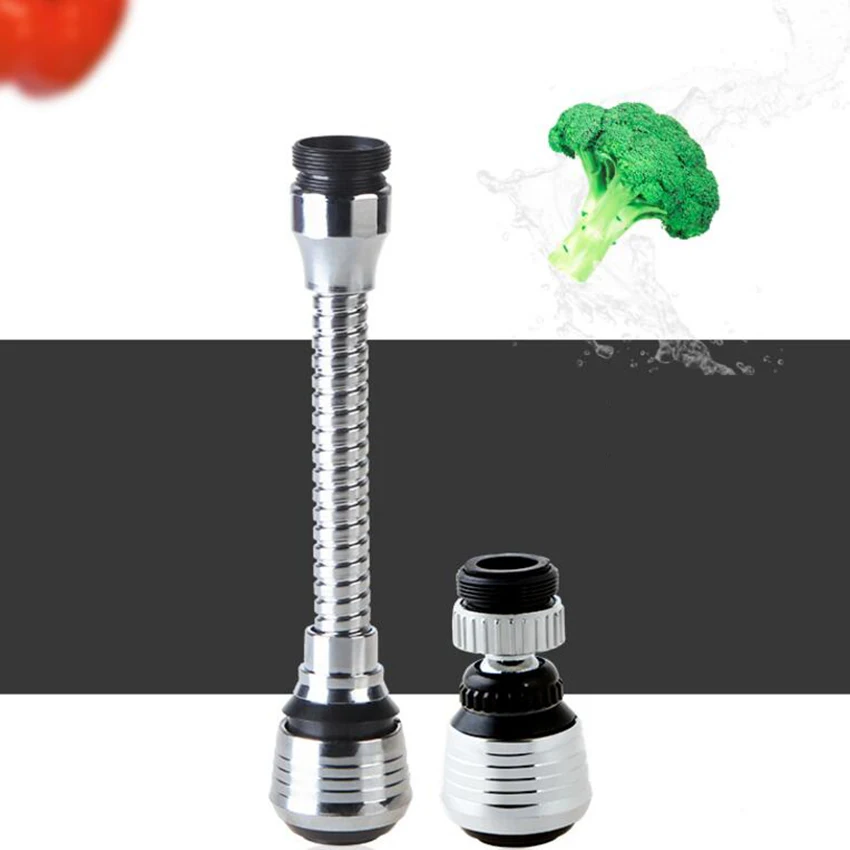 360 Degree Rotatable Water Saving Tap Aerator 16cm Silver Color Diffuser Faucet Nozzle Filter Water Faucets Bubbler Aerator home