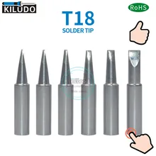 Kiludo 5 шт. T18-D08 D12 D16 D24 D32 S3 серии паяльное жало для hakko FX-888/888D очищайте жало паяльника FX-8801/8802/8803