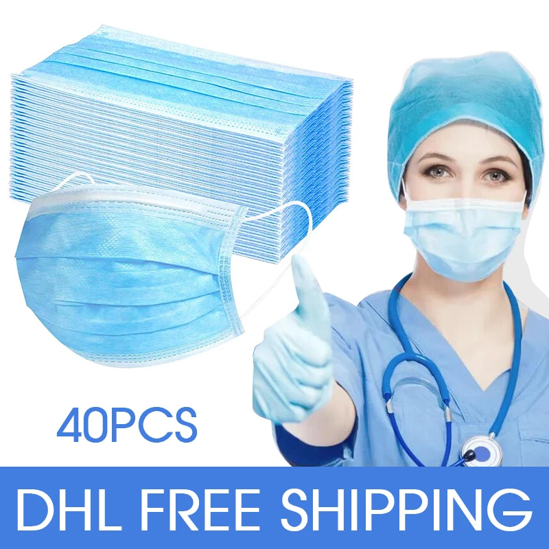 

Anti-Virus Respirator Disposable Mask 40pc/pack Dust Face Mask DHL free Shipping Mascarillas DesechablesFor hair stylist