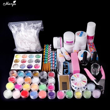 

Nail Art DIY Home Set Painting Brush False Nail Tips Extension Form Nail File Acrylic Liquid Powder DIY Home Manicure Tool Kit