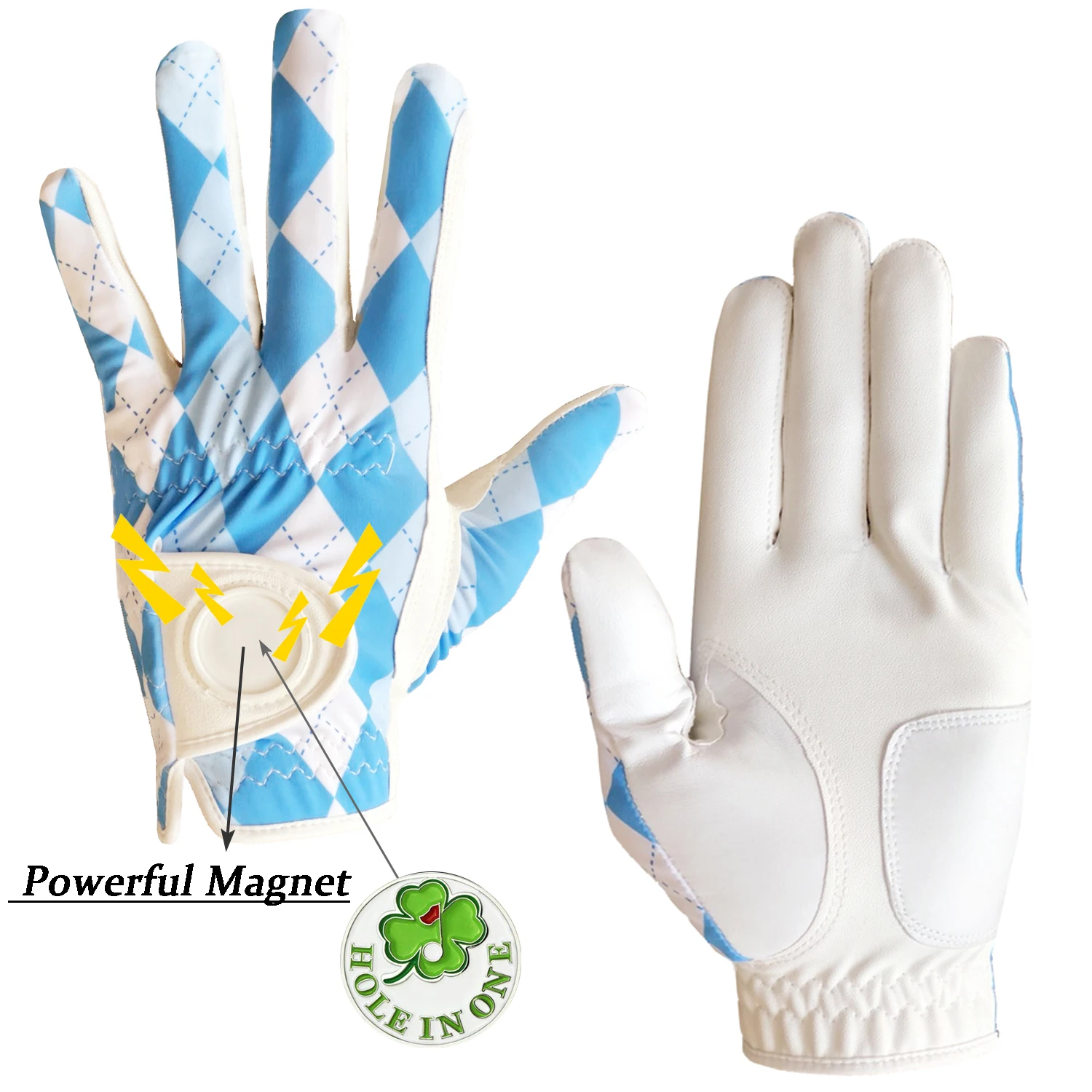 New Design Breathable Weathersof Golf Gloves Men with Ball Marker Left Right Hand Rain Grip Size S M ML L XL