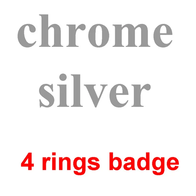 Глянцевый черный эмблема логотип для Audi A3 A4 A4L A6L TT Q3 Q5 Q7 A5 A7 RS3 RS4 RS5 RS6 Передняя средняя кольца решетка эмблема на багажник Стикеры - Цвет: chrome silver grille