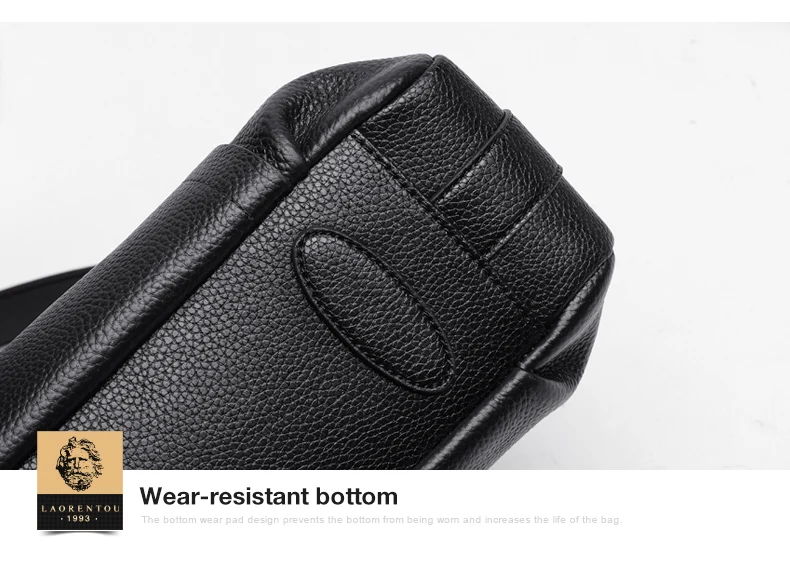 LAORENTOU/черный женский стильный кошелек из воловьей кожи; женские мягкие сумки-мессенджеры большой емкости; стильные сумочки