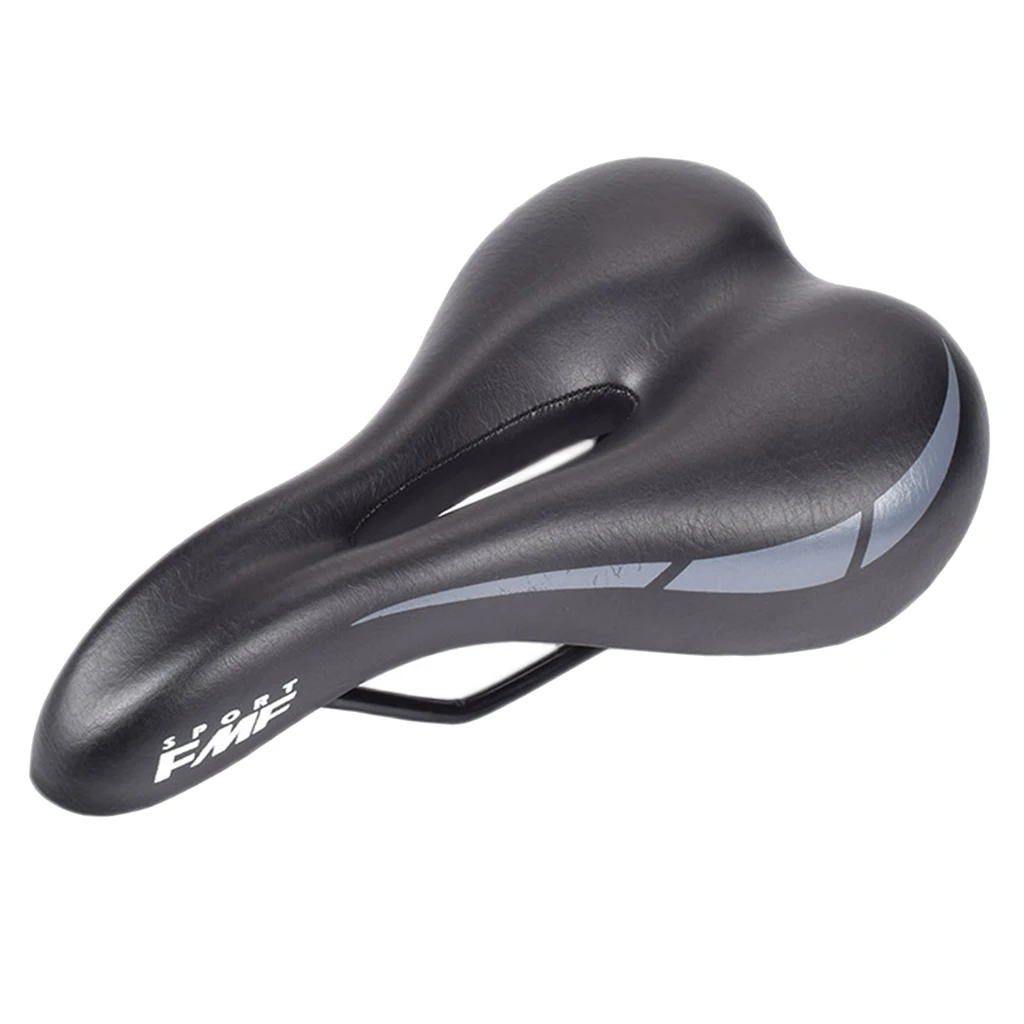 Shockproof Bike Saddle Foam Padded MTB Road  Seat With Vent Hollow