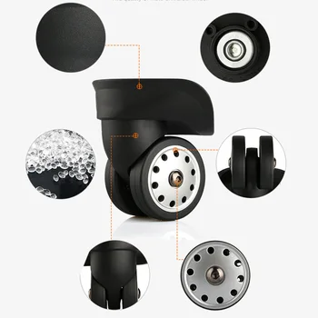 

360 Degree Rotation Accessories Swivel Durable Silent Wear Resistance Travel Universal Replacement Repair Baggage Wheels Luggage