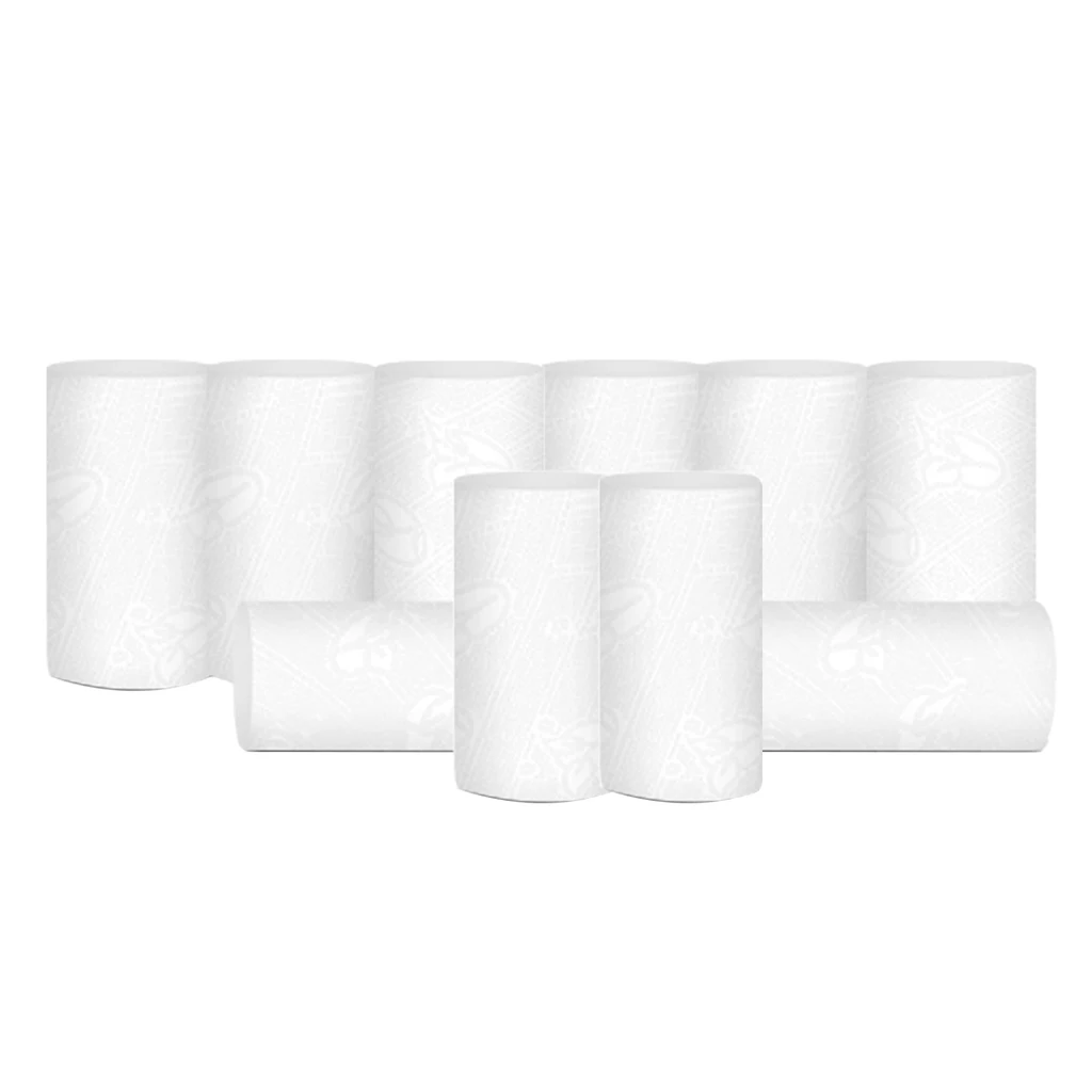 10pcs Soft Toilet Paper Roll Paper Household Flushable Silky 4 Layers Table Paper Bath Tissue Napkin Kitchen Paper for Daily Use