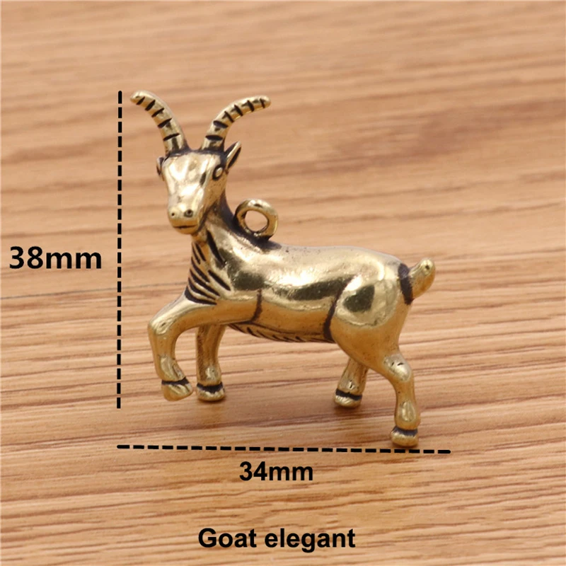 Key Charms Pendant 1pcs Solid Brass Keychain Chinese Zodiac Signs